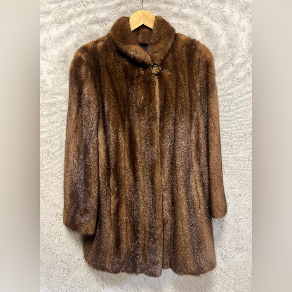 Demi Buff Mink Stroller Coat